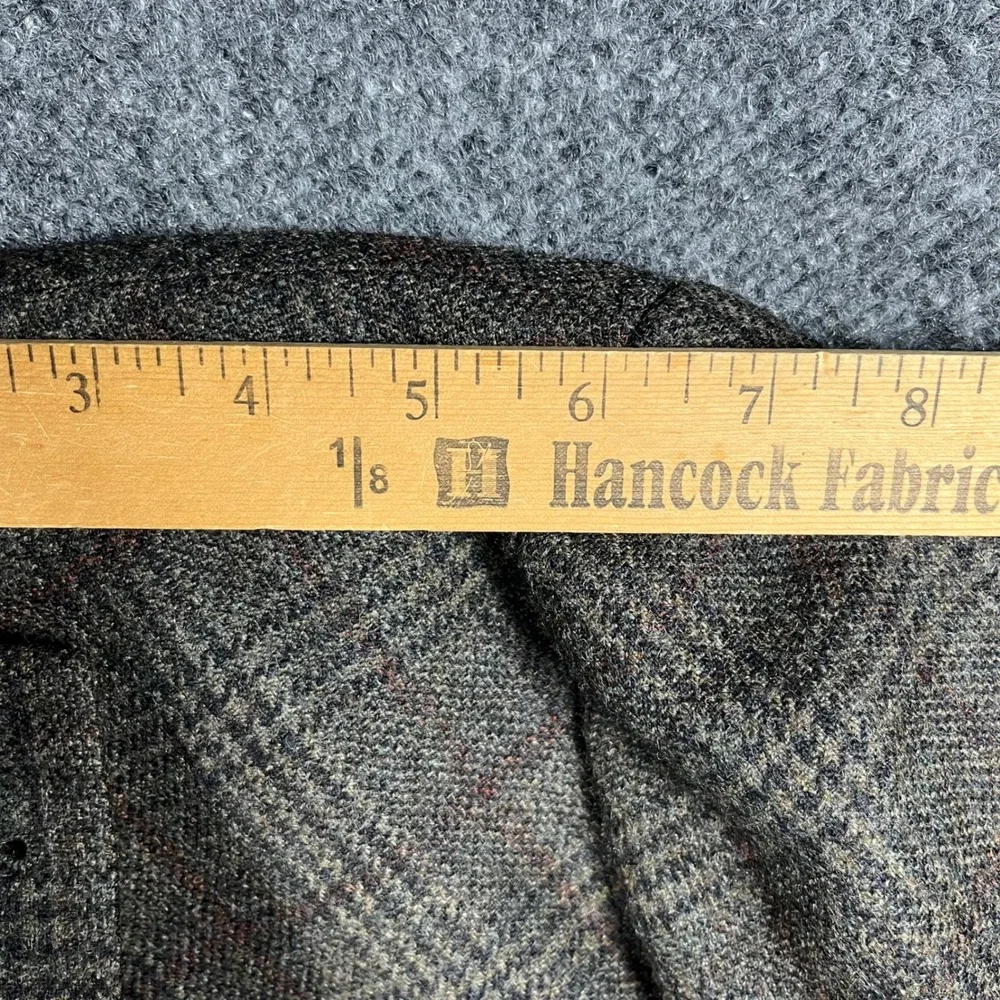 Jos.‎ A. Bank Sport Coat Mens 42R Brown Plaid 100% Wool Tailored Fit Blazer